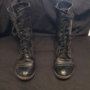 Black army boots